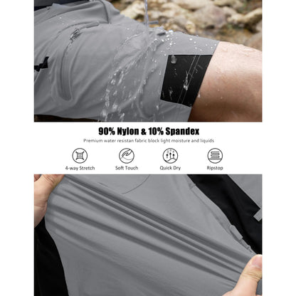🔥Last day promotion🔥Men's Hiking Shorts 5 Pockets Ripstop Quick Dry Summer Athletic Shorts for Workout Hiking Cycling Outdoorfun